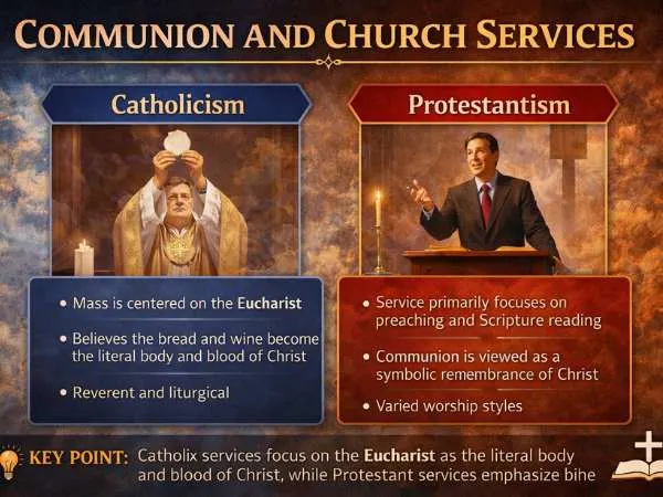 Communion and church service comparison