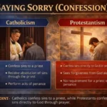 Saying sorry Catholicism vs Protestantism