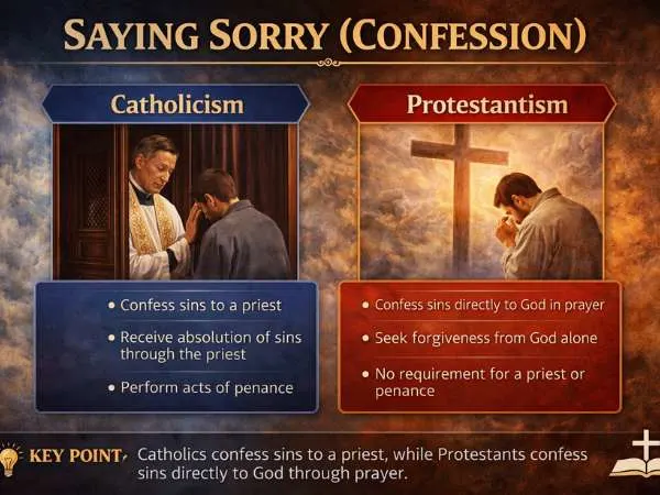 Saying sorry: Catholicism vs Protestantism