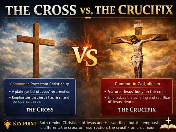 The cross vs the crucifix comparison